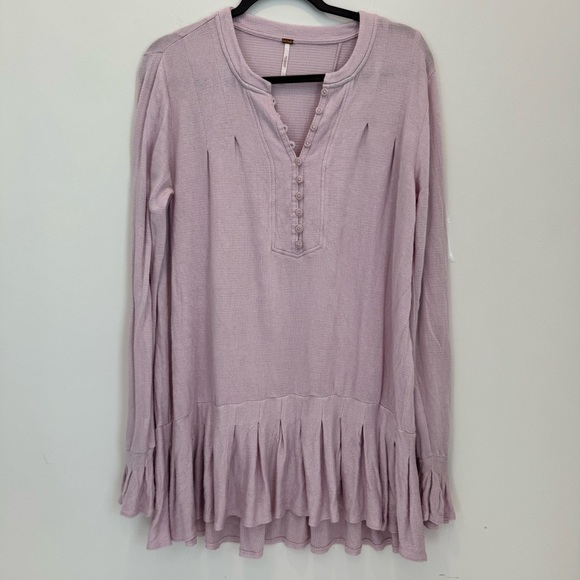 Free People‎ Your Girl Tunic Mini Dress Lavender M - Picture 3 of 10